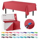 Rolo de toalha de mesa descartável Exquisite Red 137x914cm de plástico