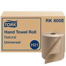 Rolo de toalha de papel Tork Natural 100% fibra reciclada 6x800 pés Rolo de toalha de papel Tork Natural 100% fibra reciclada 6x800 pés