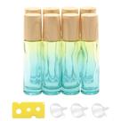 Rolo de vidro em garrafas Newzoll 10 mL (1/3 oz), gradiente amarelo e azul