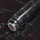 Rolo decorativo pvc auto adesivo marmorizado preto s-ts25062