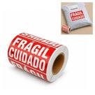 Rolo Etiqueta Frágil Cuidado 9x5cm 500 Unidades - Ref: BOM1397 Rolo Etiqueta Frágil Cuidado 9x5cm 500 Unidades - Ref: BOM1397