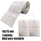 Rolo Etiqueta Roupa Moda Adesiva 43x75 Zebra Elgin Argox 1Un