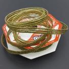 Rolo Fita Juta Gold Verde Decoração Natal 10mm 10m Kit 12pçs