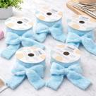 Rolo Fita Pelúciada Aramada Azul Páscoa 6,3cm 2,7m Kit 4pçs