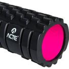 Rolo Liberação Miofascial 33cm Massagem Preto com Rosa Acte