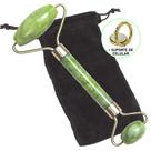 Rolo Massageador Facial Anti Estresse Quartzo Verde + Suporte Celular CBRN15665