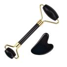 Rolo Massageador Obsidiana Negra + Guasha Coração - Smart GR Rolo Massageador Obsidiana Negra + Guasha Coração - Smart GR