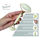 Rolo Massageador Pedra Natural Jade Branca