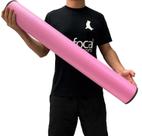 Rolo Massagem 90cm Foam Roller Liberação Miofascial Soltura DF1067 Rosa Dafoca