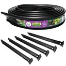 Rolo Master Mark Landscape Edging de 6,1 m com 5 estacas pretas Rolo Master Mark Landscape Edging de 6,1 m com 5 estacas pretas
