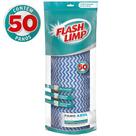 Rolo Pano Multiuso Azul 50 Peças Flash Limp