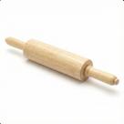 Rolo para Abrir Massa Profissional com Cabo Giratório Madeira Maciça Resistente Cozinha Pastel