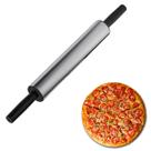 Rolo Para Abrir Pizza Massas Profissional 35cm Cromado