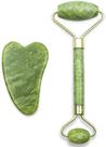Rolo Pedra de Jade Massageador + Placa Gua Sha Anti Estresse Rolo Pedra de Jade Massageador + Placa Gua Sha Anti Estresse