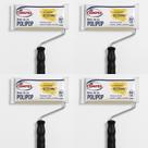 Rolo Pintura Lã Microfibra Polipop Zero Respingo 9cm (4, 5 ou 6 Unidades)