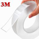 Rolo Super Fita Mágica Nano Gel Adesiva Grip Tape Suporte Forte 3 Metros Auto Colante Transparente Dupla Face Lavável Prática Multiuso Fixação Firme