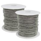 Rolos De Corrente Bolinha 2mm Prata Para Chaveiros - 200m
