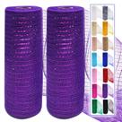 Rolos de fita de malha Deco Ableme Deco Purple 10 cm x 9 m (2 unidades)