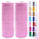 Rolos de fita Deco Mesh Ableme Deco Pink 10 cm x 9 m (2 unidades)