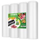 Rolos de sacos de alimentos com selador a vácuo de 8 x 50 cm, pacote com 4 ATSAMFR