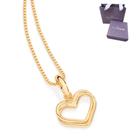 Rommanel Melhor Presente Feminino Colar Com Pingente Coração Duplo Banhado A Ouro 18k