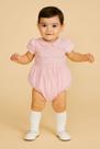 Romper De Linho Bebê Casinha de Abelha Flores Papilloo