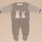 Romper de Tricot de Linha Premium Bordado Rainbow