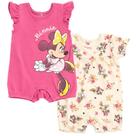 Romper Disney Minnie Mouse, recém-nascida, menina de 6 a 9 meses, pacote com 2 unidades