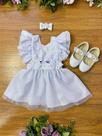Romper Jardim Encantado Branco para Bebê - Ideal para Batizados e Ocasiões Especiais
