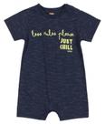 Romper macaquinho curto up baby azul Romper macaquinho curto up baby azul
