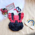 Romper Minnie com Faixa de Cabelo 6-12 meses