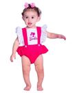 Romper Temático Infantil Feminino Barbie Girl Jardineira para Bebês 5780