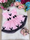 Romper Vestido Princesa Belli Minnie Rosa Modelo 2 - Tamanho Único