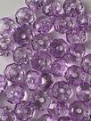 Rondela Cristal Acrílico/ Roxo transparente 8mm aprox.200 peças 100g