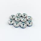 Rondela de Strass Acrilico 10mm Prata + Colorido C/ 10 unidades