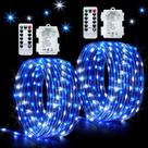 Rope Lights JMEXSUSS operado por bateria 20m 200LED 8 modos Rope Lights JMEXSUSS operado por bateria 20m 200LED 8 modos