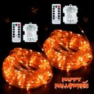Rope Lights JMEXSUSS Orange 10m 100 LED operado por bateria