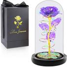 Rosa artificial Fvawe Galaxy Crystal Light Up Purple