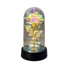 Rosa Eterna Com Luz LED, Flor Artificial Em Vidro Para Presentes De Aniversário E Natal Para Rosa Eterna Com Luz LED, Flor Artificial Em Vidro Para Presentes De Aniversário E Natal Para