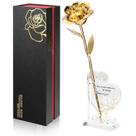 Rosa mergulhada em ouro Anthonic Real 24K Gold Rose com caixa de presente