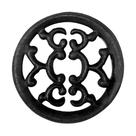 Rosácea de Decoração Imperial para Portão e Grade em Ferro Fundido Preto Fundição Unicláudio
