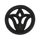 Rosácea de Ferro Fundido Lírio para Portão e Grade Preto 15cm Fundição Unicláudio