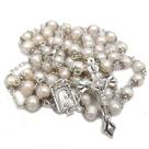 Rosary Beads Jirehjill Catholic para mulher White Real Pearl Rosary Beads Jirehjill Catholic para mulher White Real Pearl