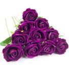 Rosas artificiais DECEED, 10 peças de flores de espuma roxas de 7,6 cm Rosas artificiais DECEED, 10 peças de flores de espuma roxas de 7,6 cm
