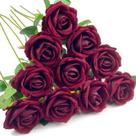 Rosas artificiais DECEED 10 unidades de caules tintos de vinho de 50 cm Rosas artificiais DECEED 10 unidades de caules tintos de vinho de 50 cm
