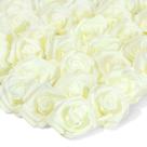Rosas artificiais Juvale Ivory, pacote com 100 cabeças de espuma de 7,6 cm