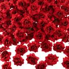 Rosas artificiais Syhood 100 unidades de botões de rosa de seda vermelha de 4,5 cm