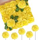 Rosas de espuma amarillas artificiales N&T NIETING x50