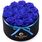 Rosas Preservadas Azul Rosado - 16 Unidades em Caixa de Presente