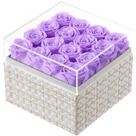 Rosas preservadas Eterfield Forever Flowers Rose Box 16 roxo claro